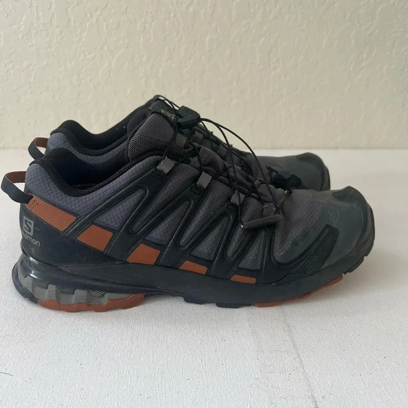 Salomon XA Pro 3D Gore-Tex Gray/Caramel Hiking Shoes Mens 9.5 US - Picture 4 of 7